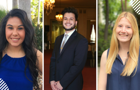 Students Dulce N. Velasquez, Alex J. Welfringer, and Andres de la Cruz