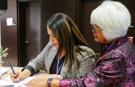 Dean Duenez signing Cal LAW Pathways Partnership