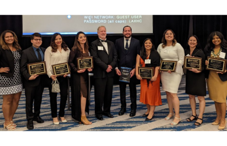 Southwestern Law awardees with Prof. Chris Cameron at Mexican American Bar Foundation Award Gala