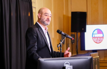 Prof. Justin Levitt at podium for Constitution Day Lecture