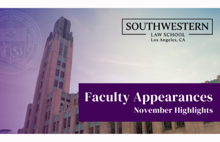 Faculty Appearances - November Highlights