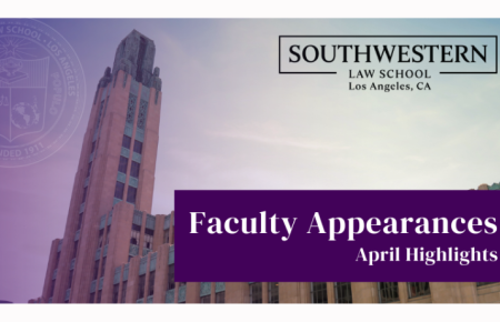 Faculty Appearances - April Highlights