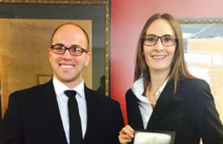 Sevan Movsesian and Nicole Pronk took Second Place at NFL Football Negotiation Tournament